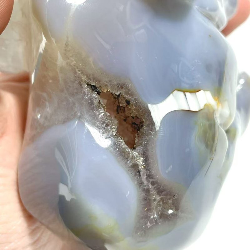 Unique Geode Agate Druzy Elephant Carving - Wholesale Crystals