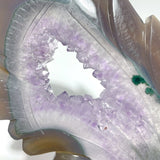 Unique Geode Druzy Agate Butterfly Fairy Carving With Stand - Wholesale Crystals