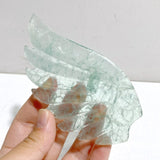 Unique Green Fluorite Heart Wing Carving With Stand -Wholesale Crystals