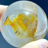 Unique Hematoid Quartz Dentritic Quartz Golden Fire Quartz Sphere With Rainbow For Collection - Wholesale Crystals