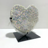 Unique Large Aura Quartz Cluster Heart With Stand 3 - Wholesale Crystals