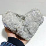 Unique Large Aura Quartz Cluster Heart With Stand 6 - Wholesale Crystals