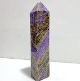 Unique Large Charoite Four - sided Point 2 - Wholesale Crystals