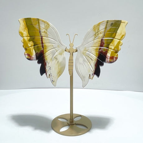 Unique Mookaite Butterfly Wing Carving With Stand - Wholesale Crystals