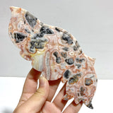 Unique Morocco Agate Butterfly Wing Carving With Stand - Wholesale Crystals