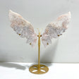 Unique Sakura Flower Agate Butterfly Wing Carving With Stand - Wholesale Crystals