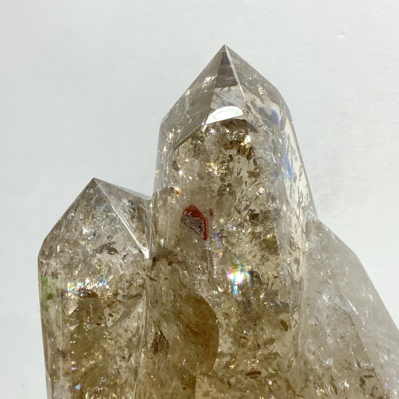 Unique Smoky Quartz Point With Rainbow With Stand - Wholesale Crystals
