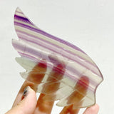 Unique Symmetrical Fluorite Heart Wing Carving With Stand -Wholesale Crystals