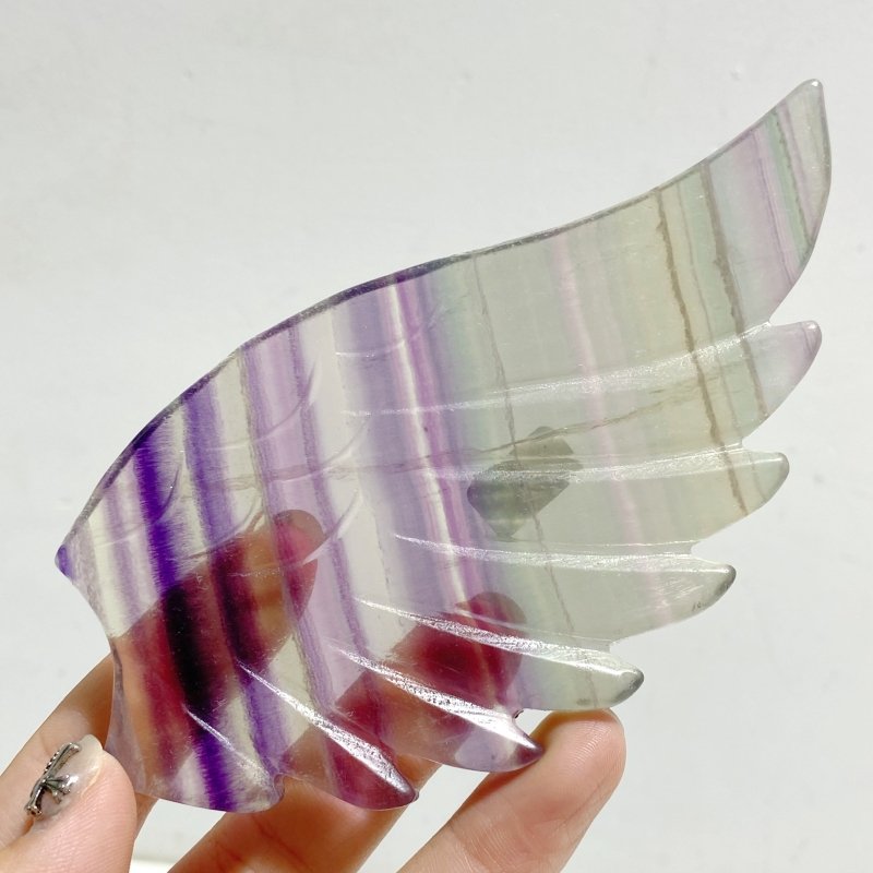 Unique Symmetrical Fluorite Heart Wing Carving With Stand -Wholesale Crystals