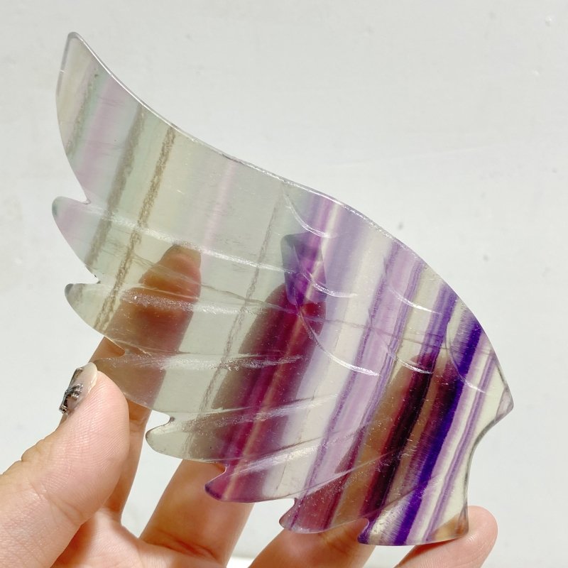 Unique Symmetrical Fluorite Heart Wing Carving With Stand -Wholesale Crystals