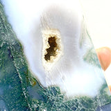 Unique Tall Geode Druzy Moss Agate Point - Wholesale Crystals