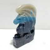 Unique Trolleite Flying Dragon and Castle Carving - Wholesale Crystals