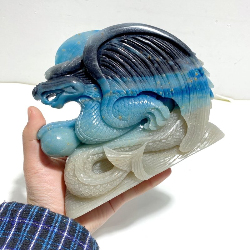 Unique Trolleite Stone Flying Dragon Carving 11 - Wholesale Crystals