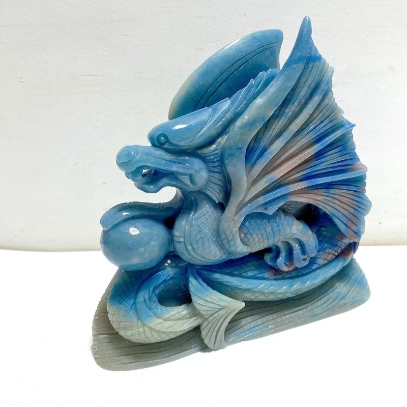 Unique Trolleite Stone Flying Dragon Carving 7 - Wholesale Crystals