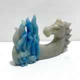 Unique Trolleite Stone Nine - tailed Fox Horse Head Carving - Wholesale Crystals