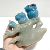 Unique Trolleite Stone Owl Carving - Wholesale Crystals