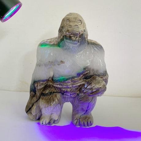 Unique Volcano Agate King Kong Ape Carving 2 - Wholesale Crystals