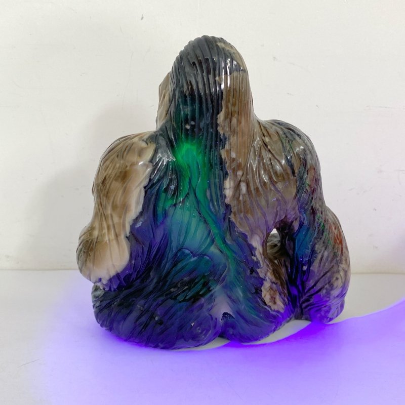 Unique Volcano Agate King Kong Ape Carving 3 - Wholesale Crystals