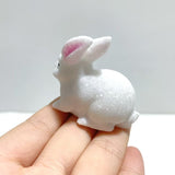 White Marbe Rabbit Carving Wholesale - Wholesale Crystals