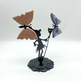 Wholesale Crystal Butterfly Wing Carving with Fairy Metal Stand (Mixed Materials) -Wholesale Crystals