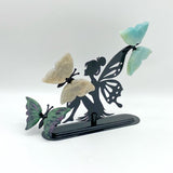 Wholesale Crystal Butterfly Wing Carving with Fairy Stand (Assorted Materials) -Wholesale Crystals