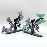 Wholesale Crystal Butterfly Wing Carving with Fairy Stand (Assorted Materials) -Wholesale Crystals