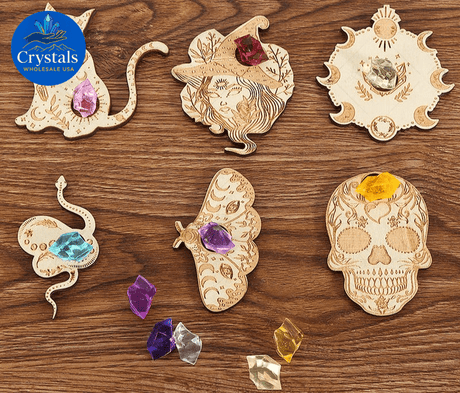 Wooden Crystal Stands (6pcs a set) 5 - Wholesale Crystals