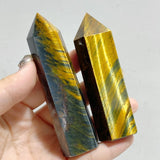 Yellow & Blue Tiger Eye Point Wholesale -Wholesale Crystals