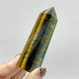 Yellow & Blue Tiger Eye Point Wholesale -Wholesale Crystals