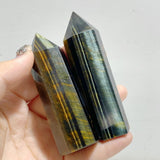 Yellow & Blue Tiger Eye Point Wholesale -Wholesale Crystals