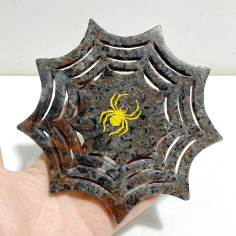 Yooperlite Larvikite Spider Web Carving Wholesale - Wholesale Crystals