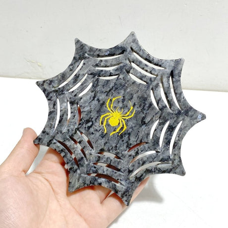 Yooperlite Larvikite Spider Web Carving Wholesale - Wholesale Crystals