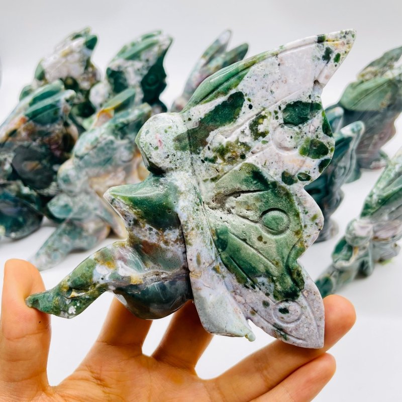 10 Pieces Ocean Jasper Butterfly Fairy Carving -Wholesale Crystals