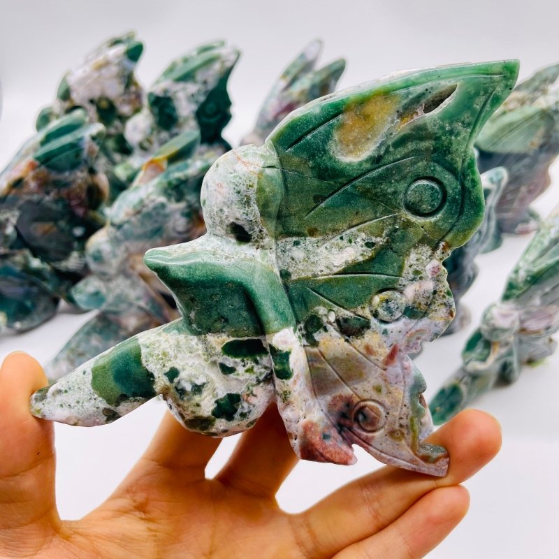 10 Pieces Ocean Jasper Butterfly Fairy Carving -Wholesale Crystals