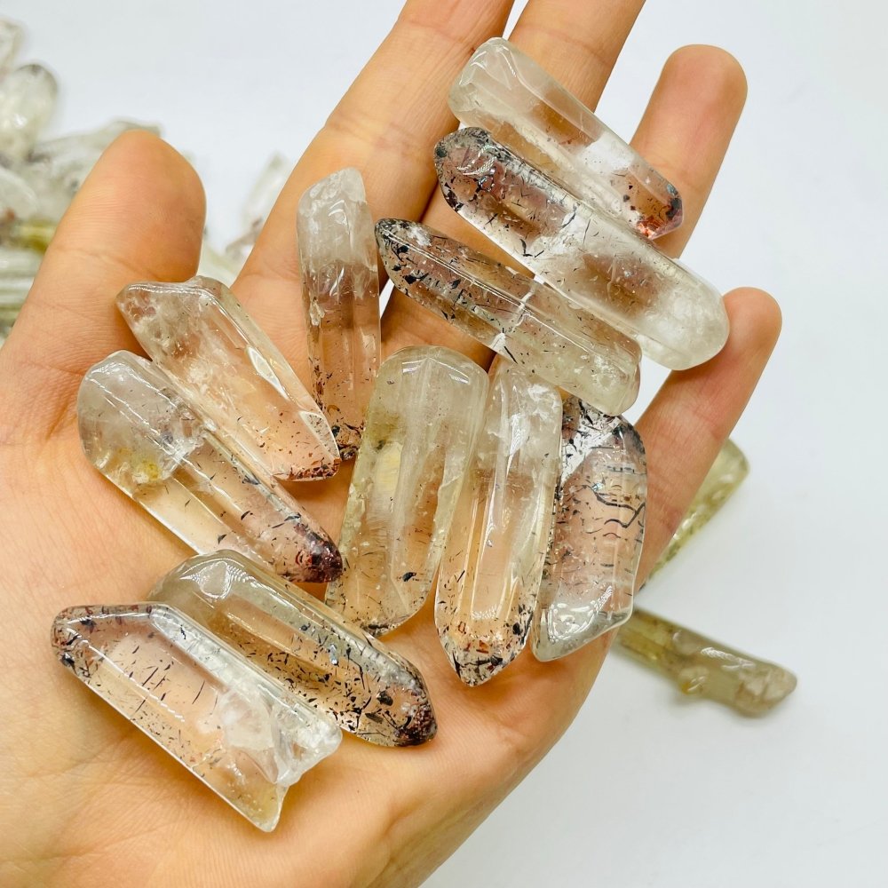 105 Pieces Polished Strawberry Crystal Lepidocrocite Super 7 Points For DIY Pendant -Wholesale Crystals