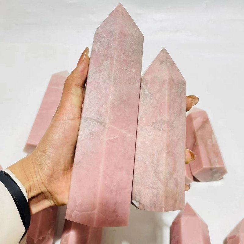 11 Pieces Pink Opal Crystal Tower -Wholesale Crystals
