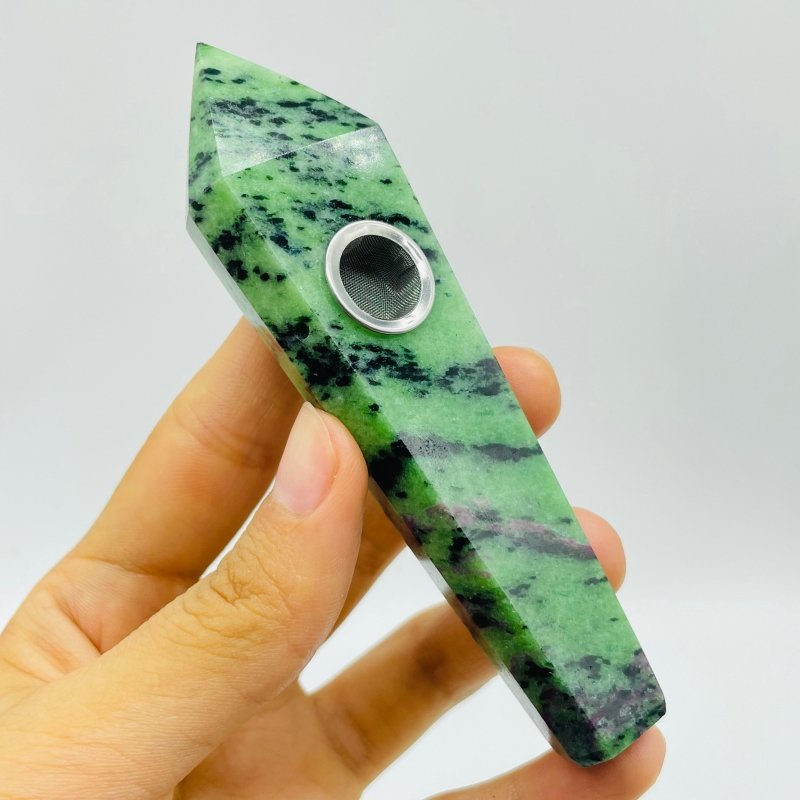 11 Types Side Hole Crystal Pipes Sodalite Apatite Rose Quartz Wholesale -Wholesale Crystals