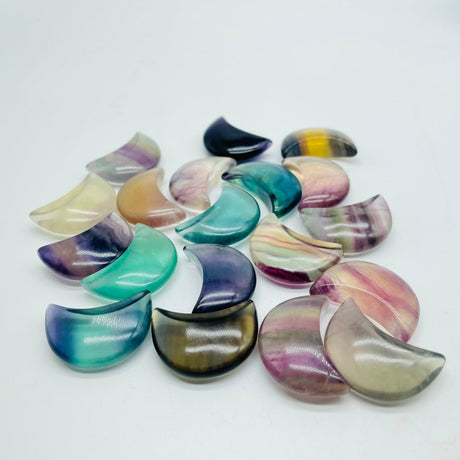 1.2in(30mm) Rainbow Fluorite Moon Wholesale -Wholesale Crystals