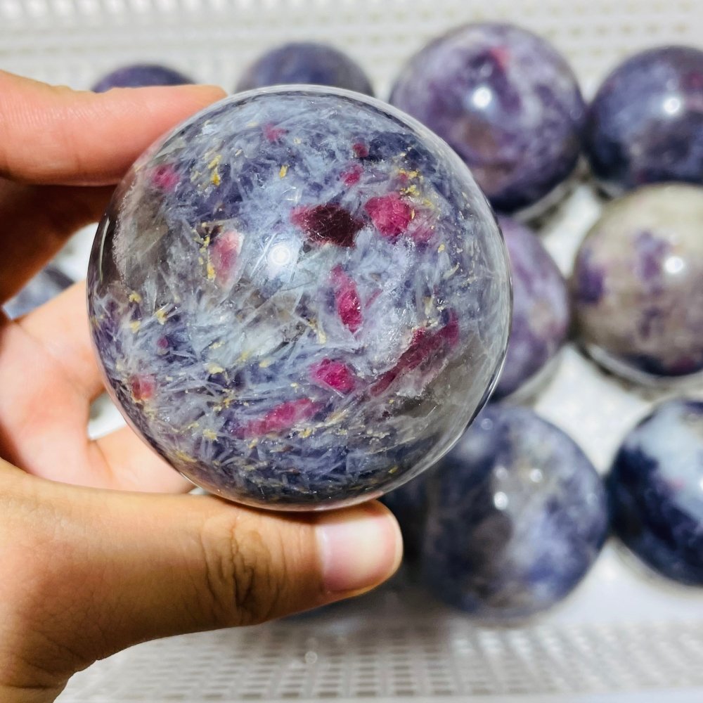 13 Pieces Beautiful Unicorn Stone Spheres -Wholesale Crystals