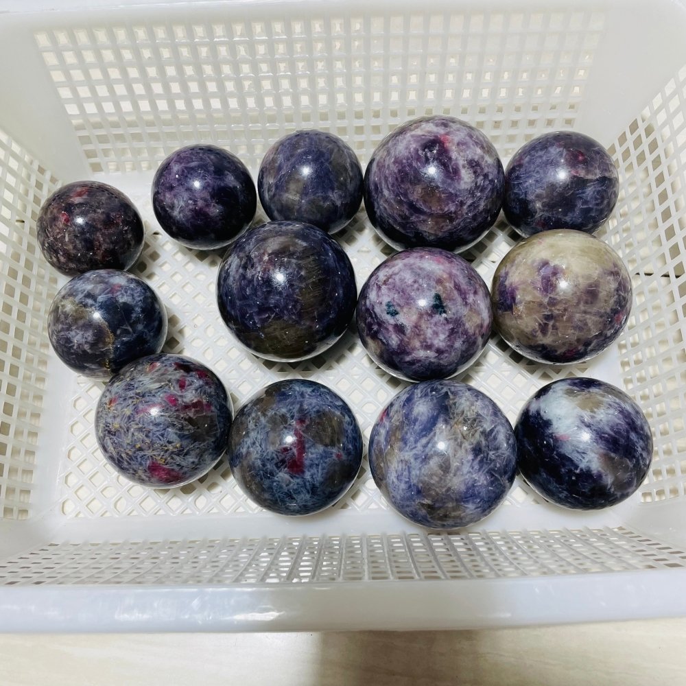 13 Pieces Beautiful Unicorn Stone Spheres -Wholesale Crystals