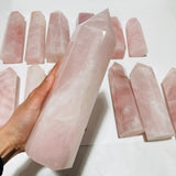 13 Pieces Large Rose Quartz Tower Points -Wholesale Crystals