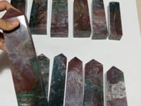 12 Pieces High Quality Ocean Jasper Four-Sided Tower Points