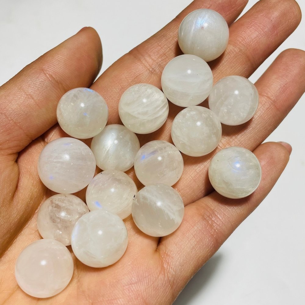 15 Pieces Beautiful Sri Lanka Moonstone Sphere -Wholesale Crystals