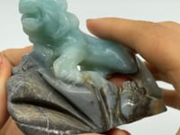 2 Pieces Caribbean Calcite Tiger Carving -Wholesale Crystals