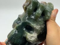 Unique Ocean Jasper Skull With Hand Carving -Wholesale Crystals