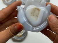 8 Pieces Geode Druzy Agate Stand Beautiful Hand Heart Carving -Wholesale Crystals