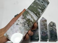 6 Pieces Large Ocean Jasper Tower Points