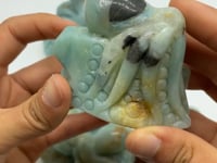4 Pieces Caribbean Calcite Octopus Carving -Wholesale Crystals