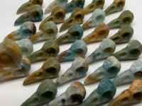 30 Pieces High Quality Caribbean Calcite Crow Skull Carving -Wholesale Crystals