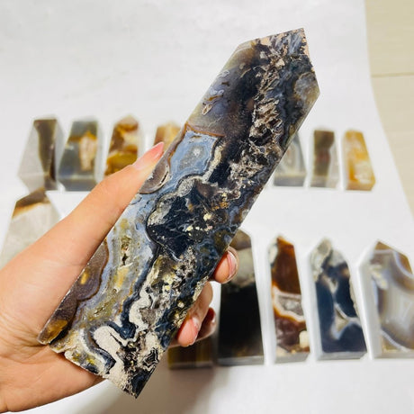 17 Pieces Agate Tower Points -Wholesale Crystals